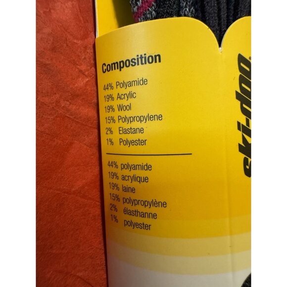 Ski-Doo Mens Raspberry Performance Midweight Snowmobile Socks Snocross Elastic - Picture 7 of 8